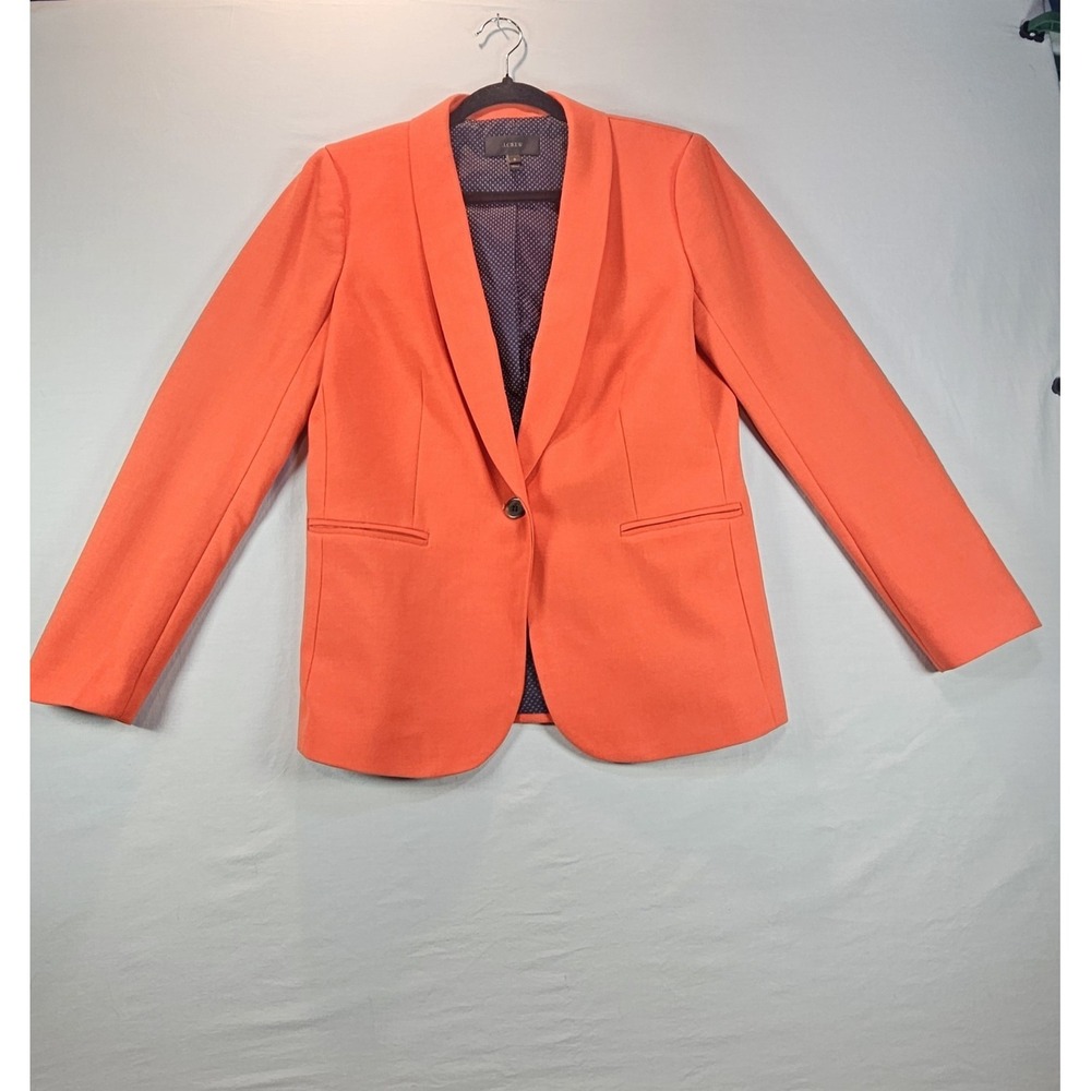 J. Crew Parke‎ Wool Blend Blazer In Orange - 8